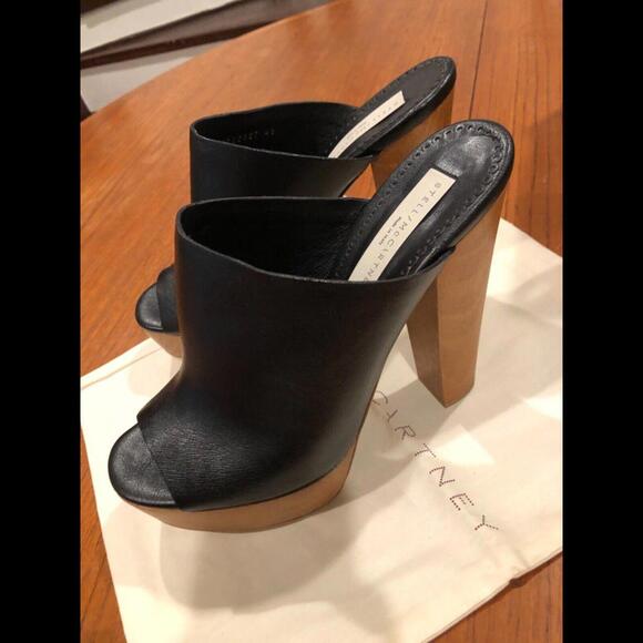 New Stella McCartney Scott Black Sandal Vegan Leather Clog Mules Slides sz 41 10 - Picture 9 of 9